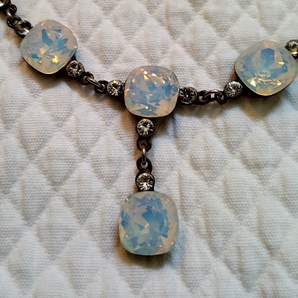 Light Blue  Gem Necklace